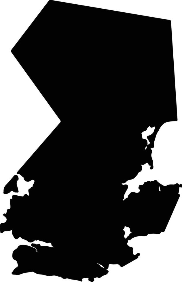 Rongchengshi China silhouette map vector