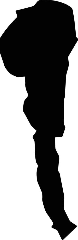 Rongo Kenya silhouette map vector