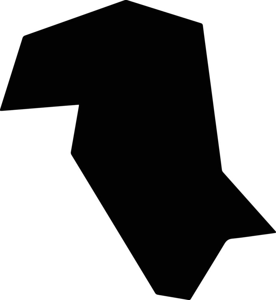 Rongxian China silhouette map vector