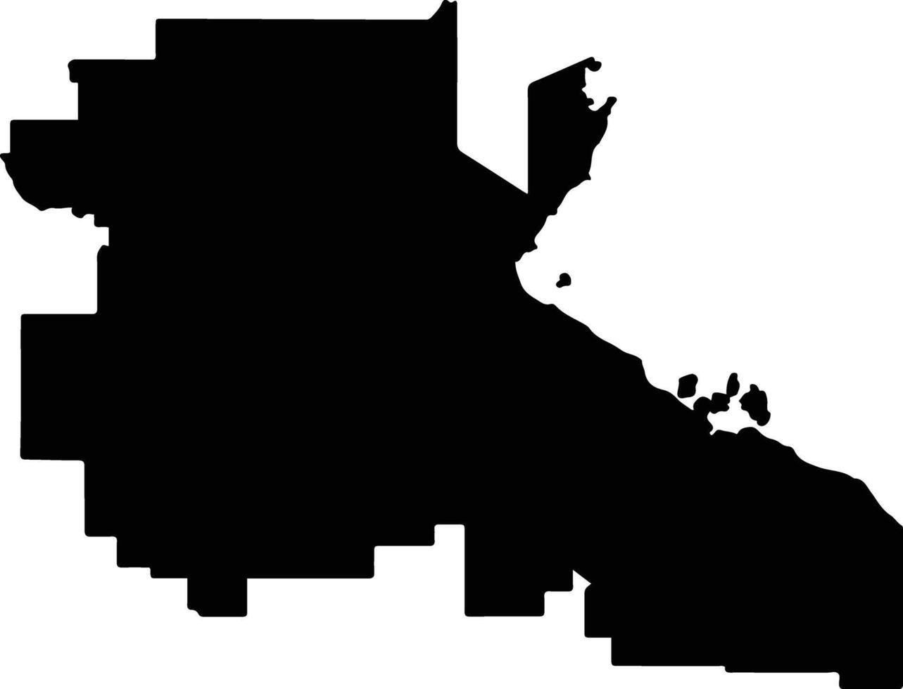 Roper Gulf Australia silhouette map vector