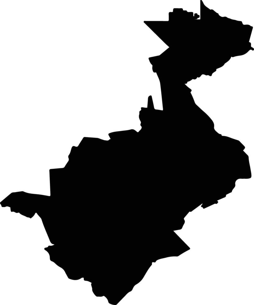 Rosales Mexico silhouette map vector