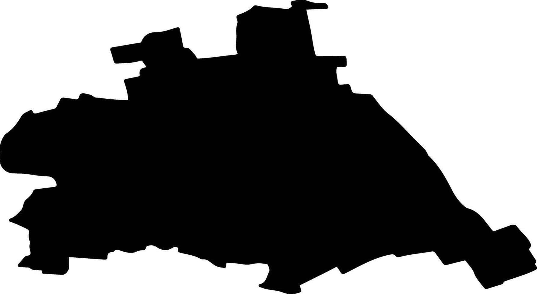 ROSIESTI Romania silhouette map vector