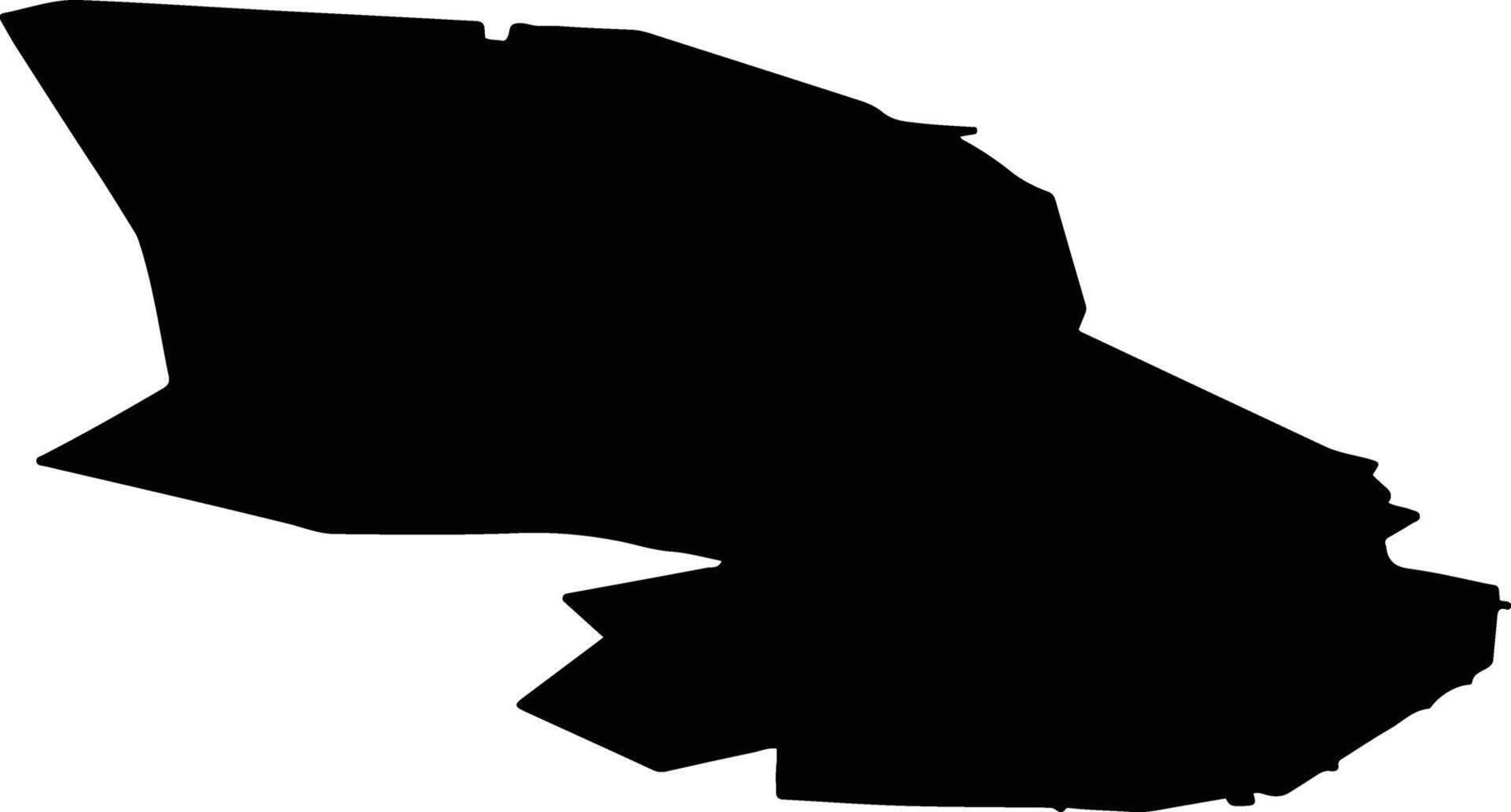 Rovaniemen seutukunta Finland silhouette map vector