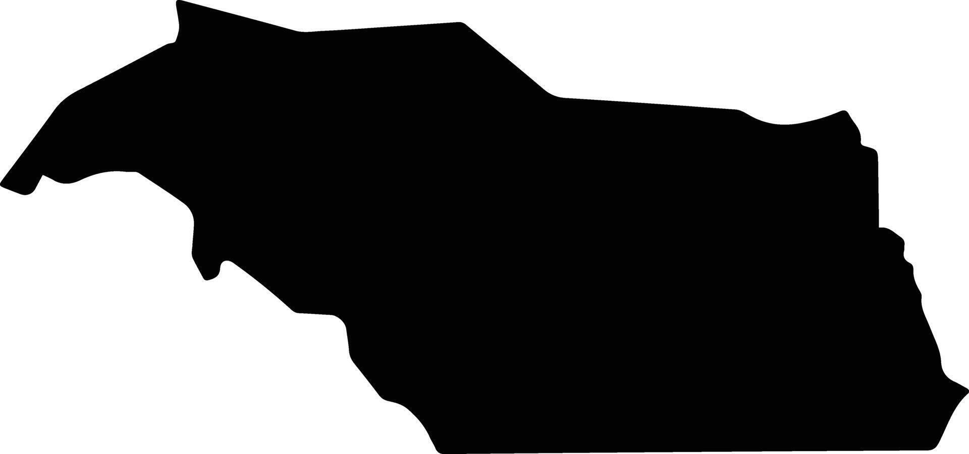 Rouarne Saint Lucia silhouette map vector