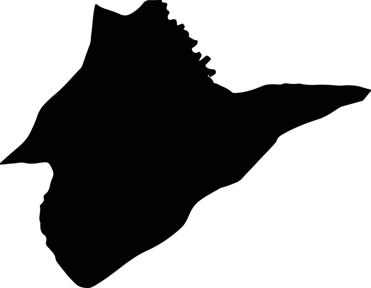 Rovieng Cambodia silhouette map vector