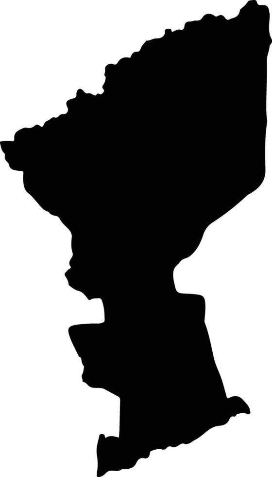 Ruangwa Tanzania silhouette map vector