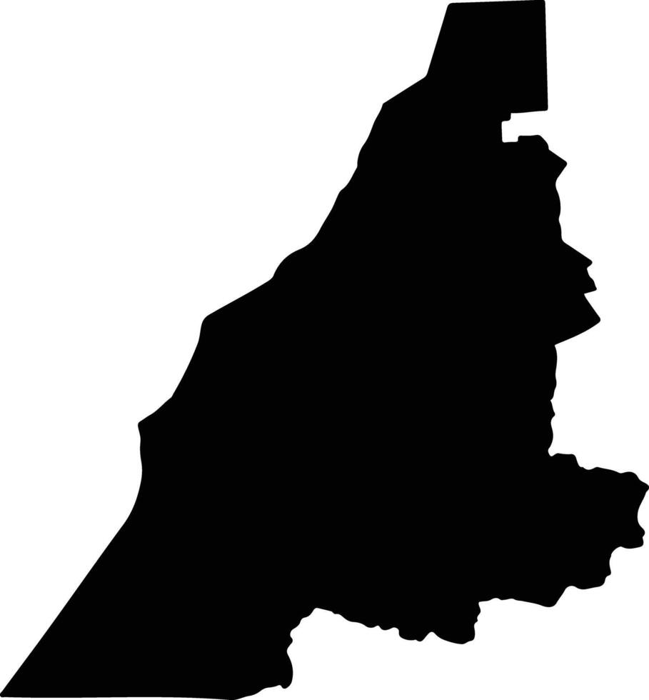 Rubavu Rwanda silhouette map vector