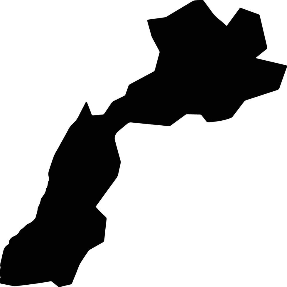 Rudaki District Tajikistan silhouette map vector