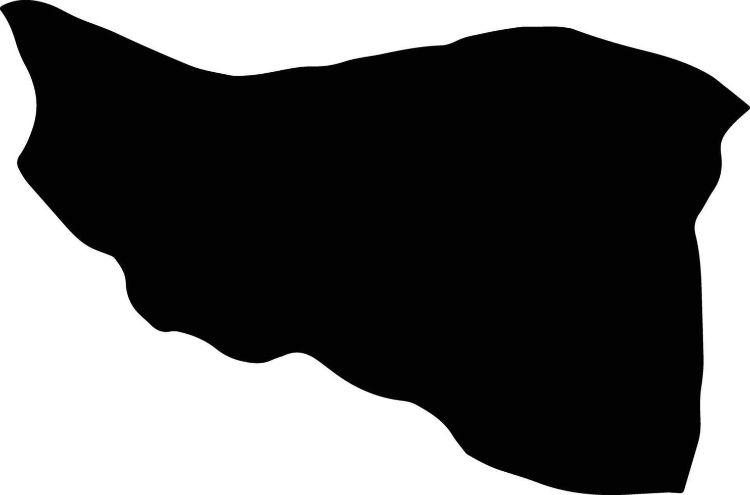 Rudbar e Jonub Iran silhouette map vector