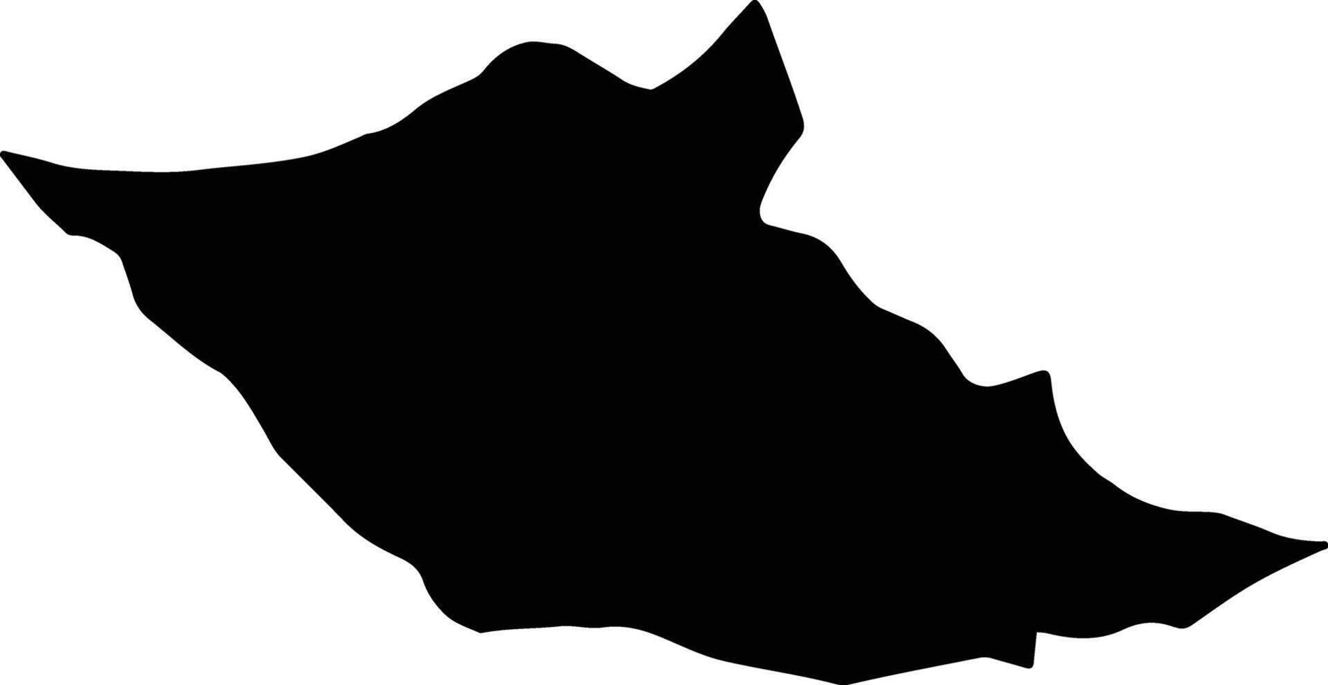 Rudbar Iran silhouette map vector