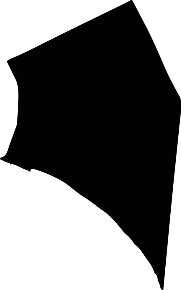 Rufisque Senegal silhouette map vector