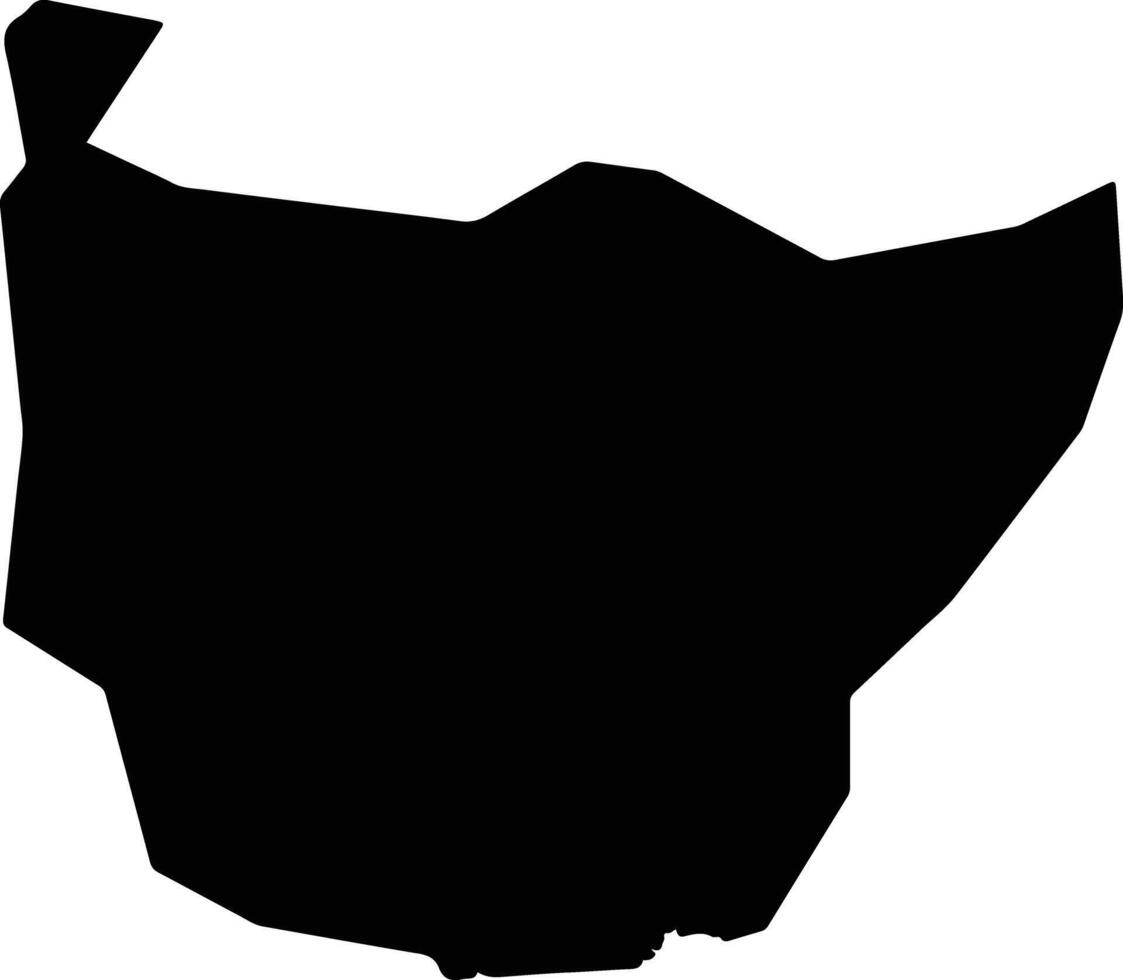 Ruhaama Uganda silhouette map vector