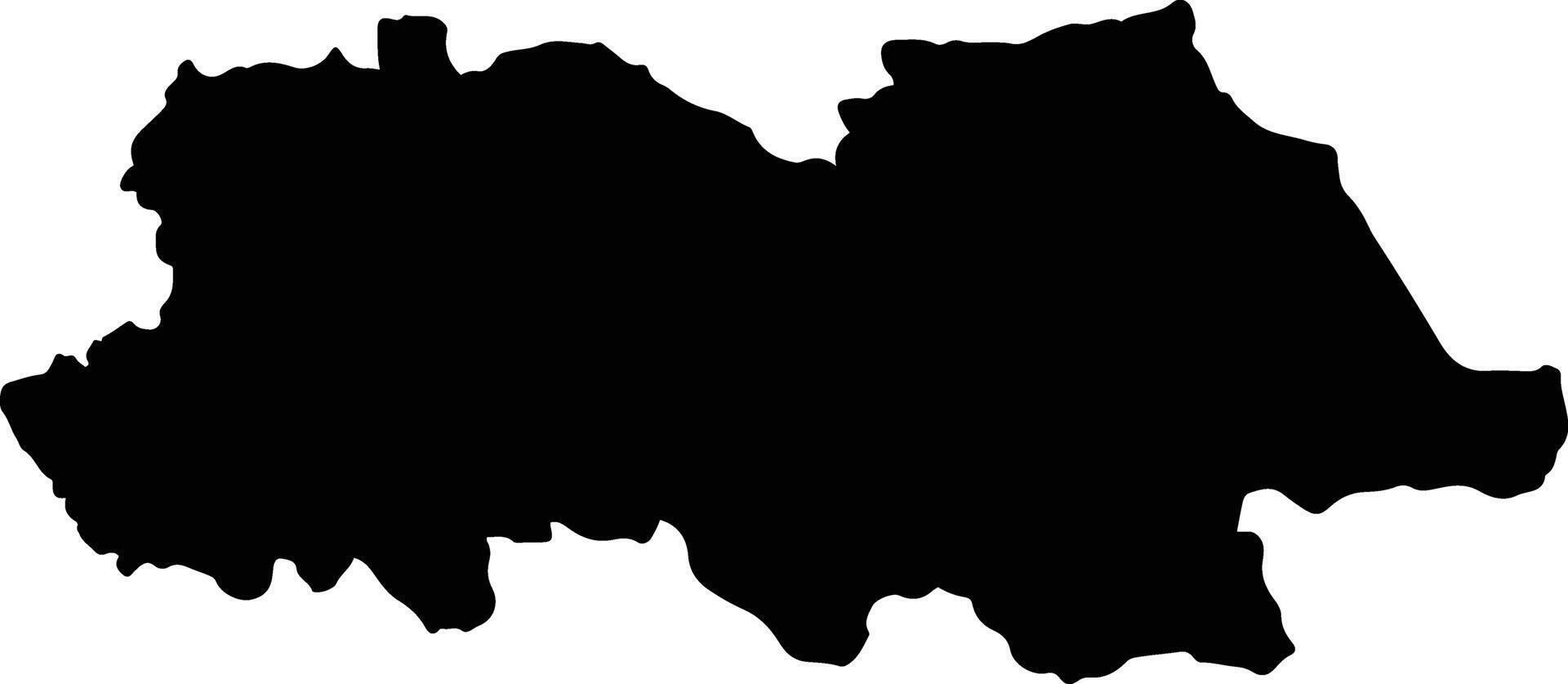 Ruhango Rwanda silhouette map vector