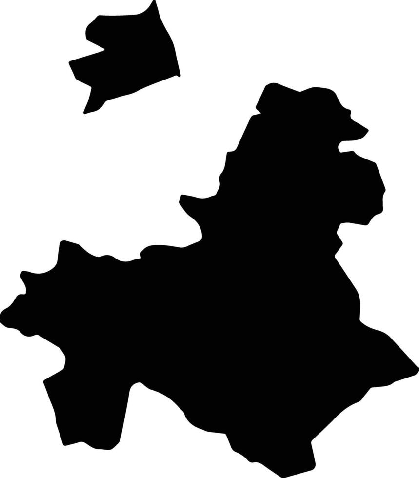 Rural Damascus Syria silhouette map vector