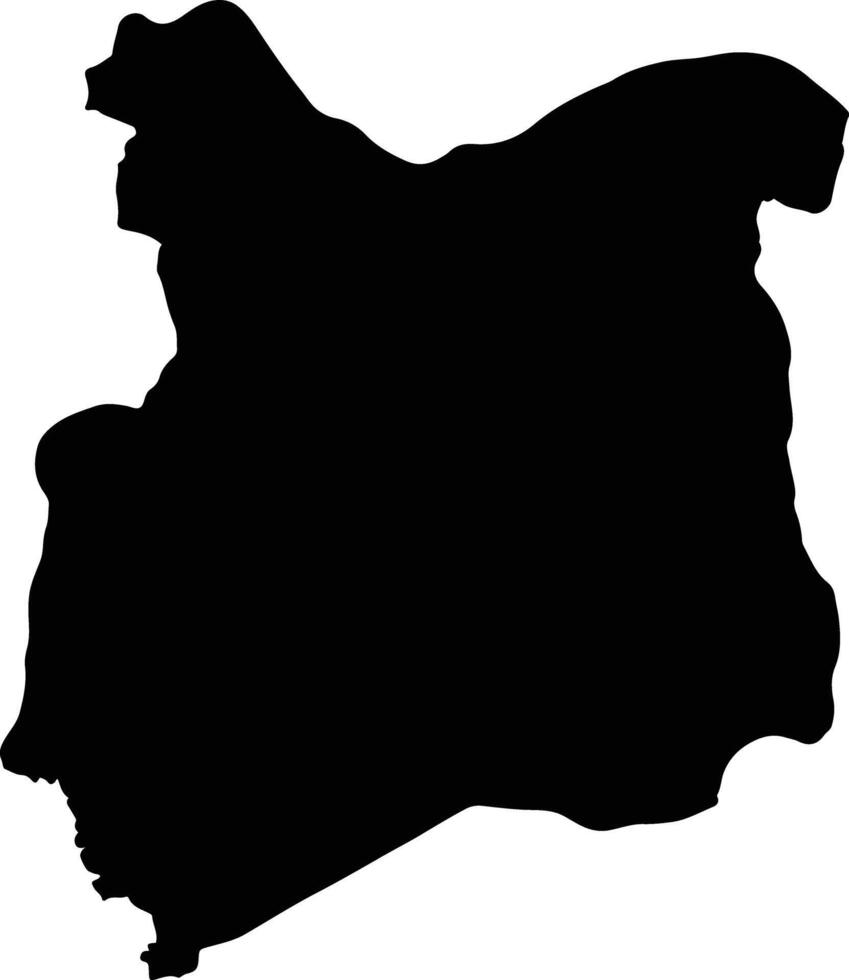 Rwamagana Rwanda silhouette map vector
