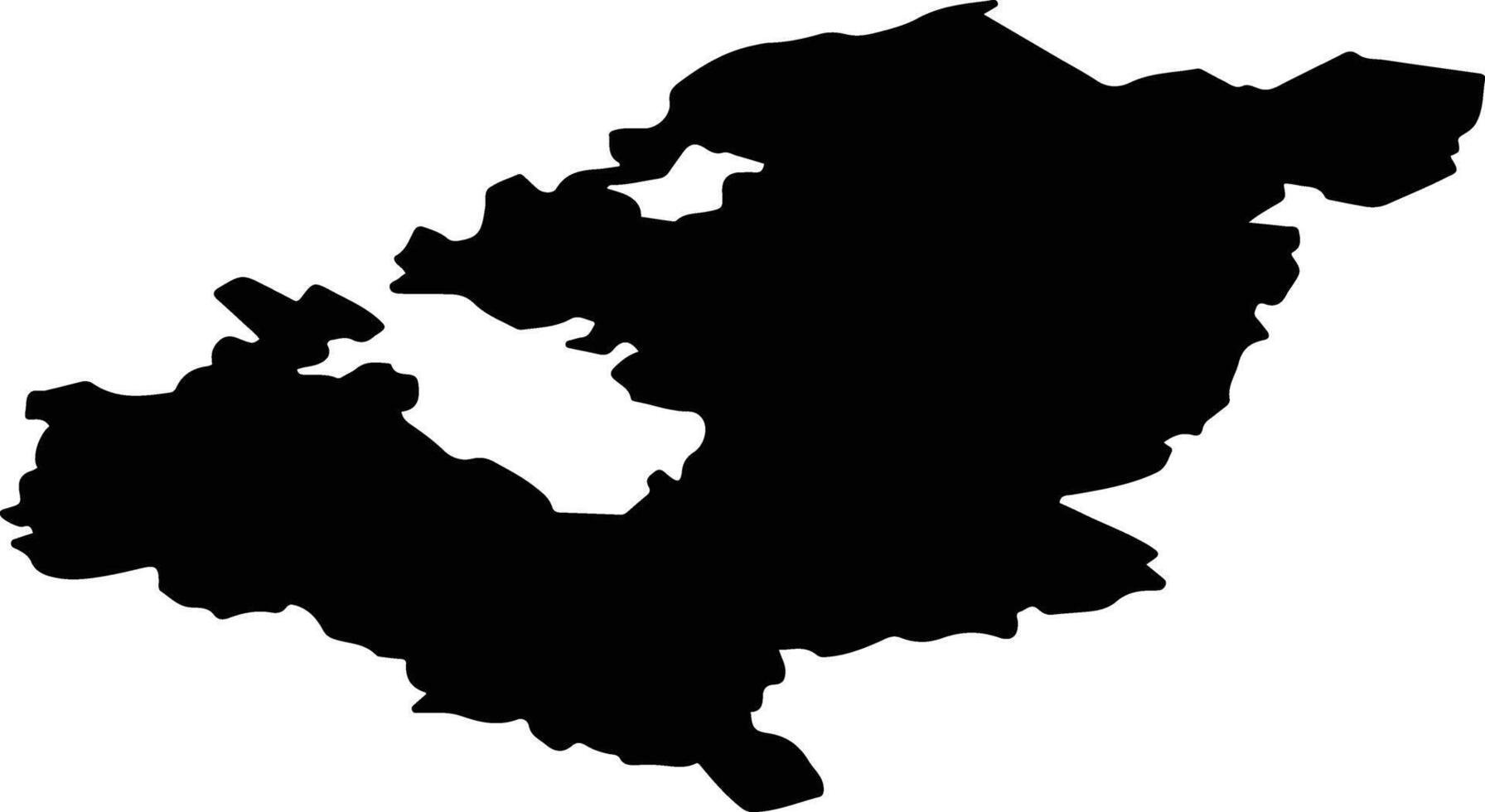 Ryazansky District Russia silhouette map vector