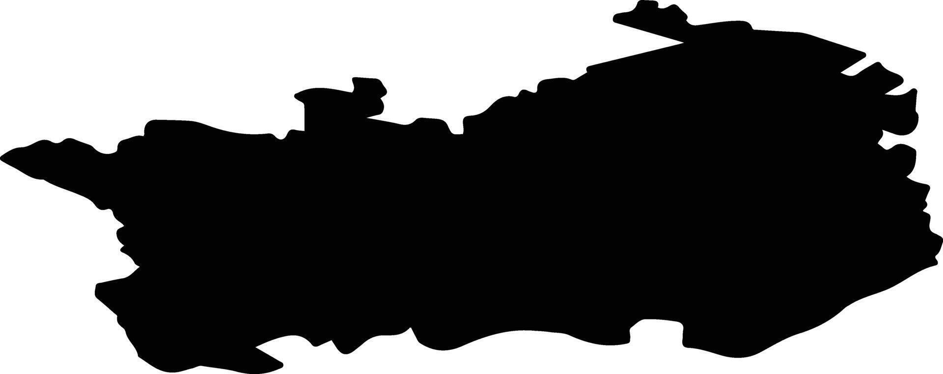 Rybno Slobodsky District Russia silhouette map vector