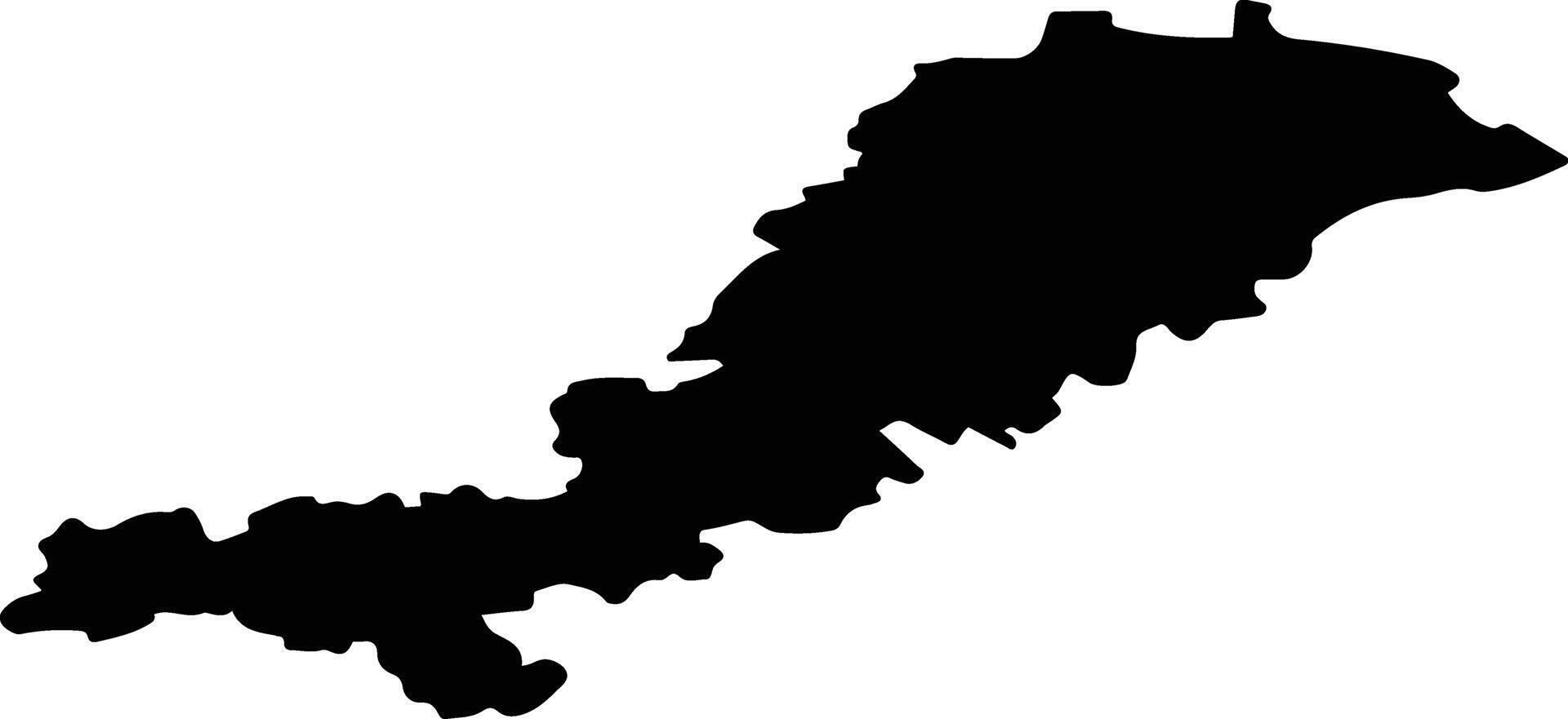 Rybnovsky District Russia silhouette map vector