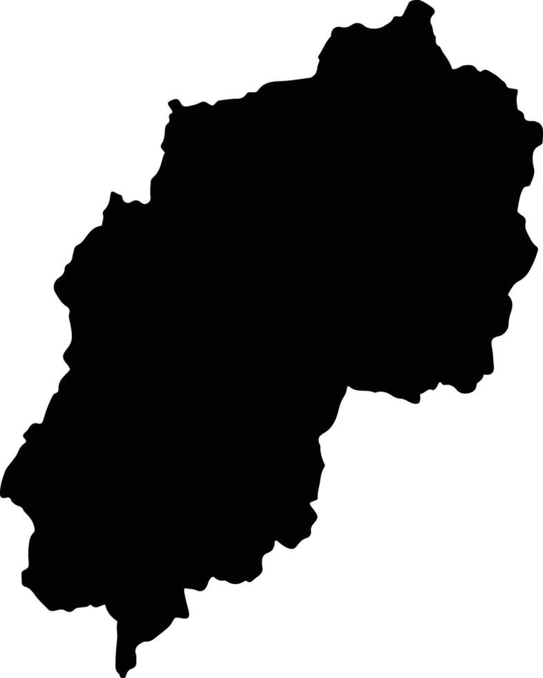 Sa Thay Vietnam silhouette map vector