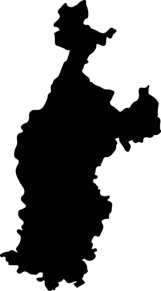 Sabar Kantha India silhouette map vector