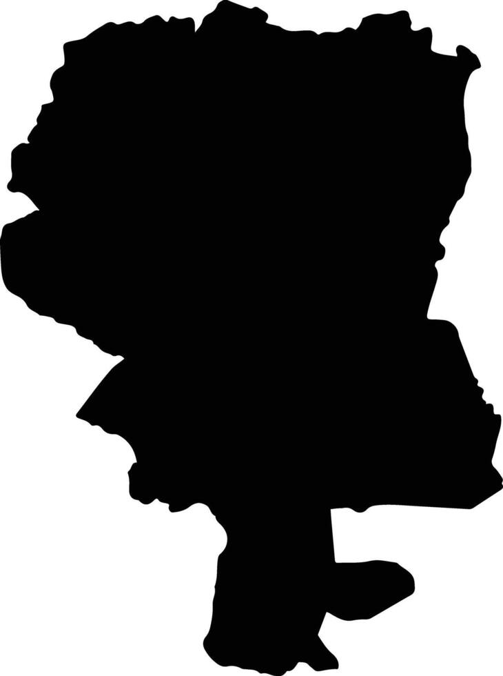 Saboba Ghana silhouette map vector