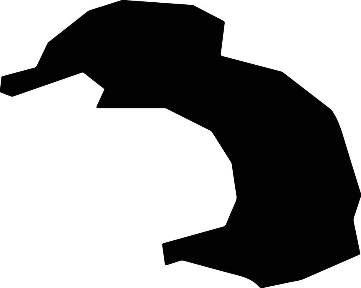 Sabirabad District Azerbaijan silhouette map vector