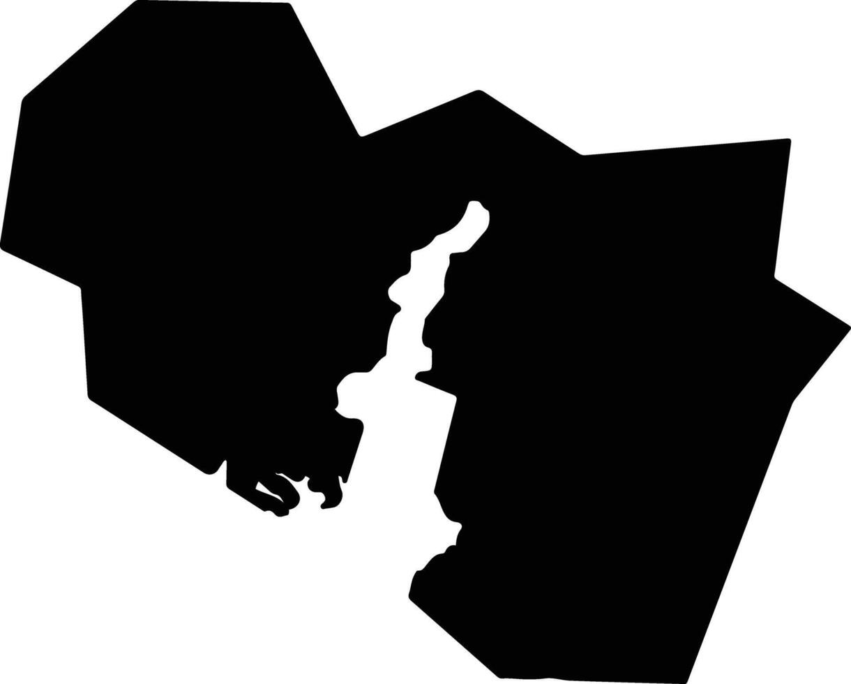 Sacheon si South Korea silhouette map vector