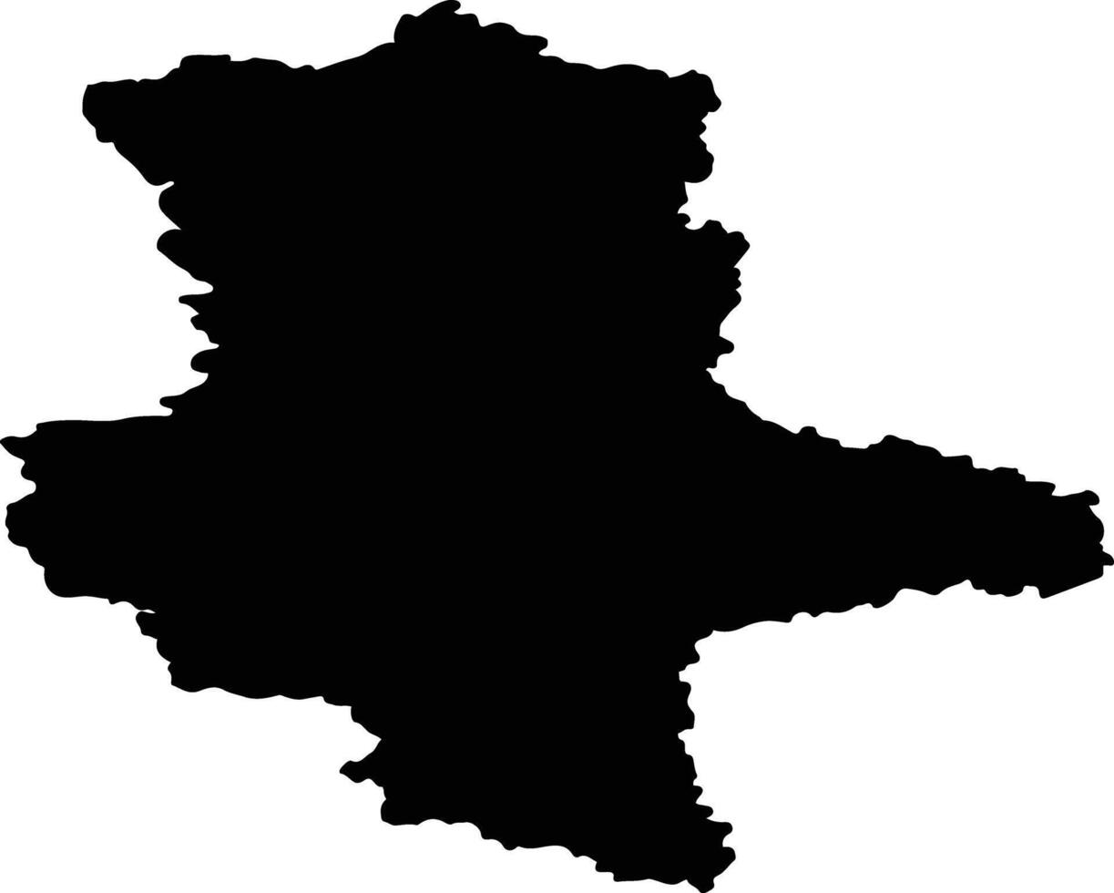 Sachsen Anhalt Germany silhouette map vector