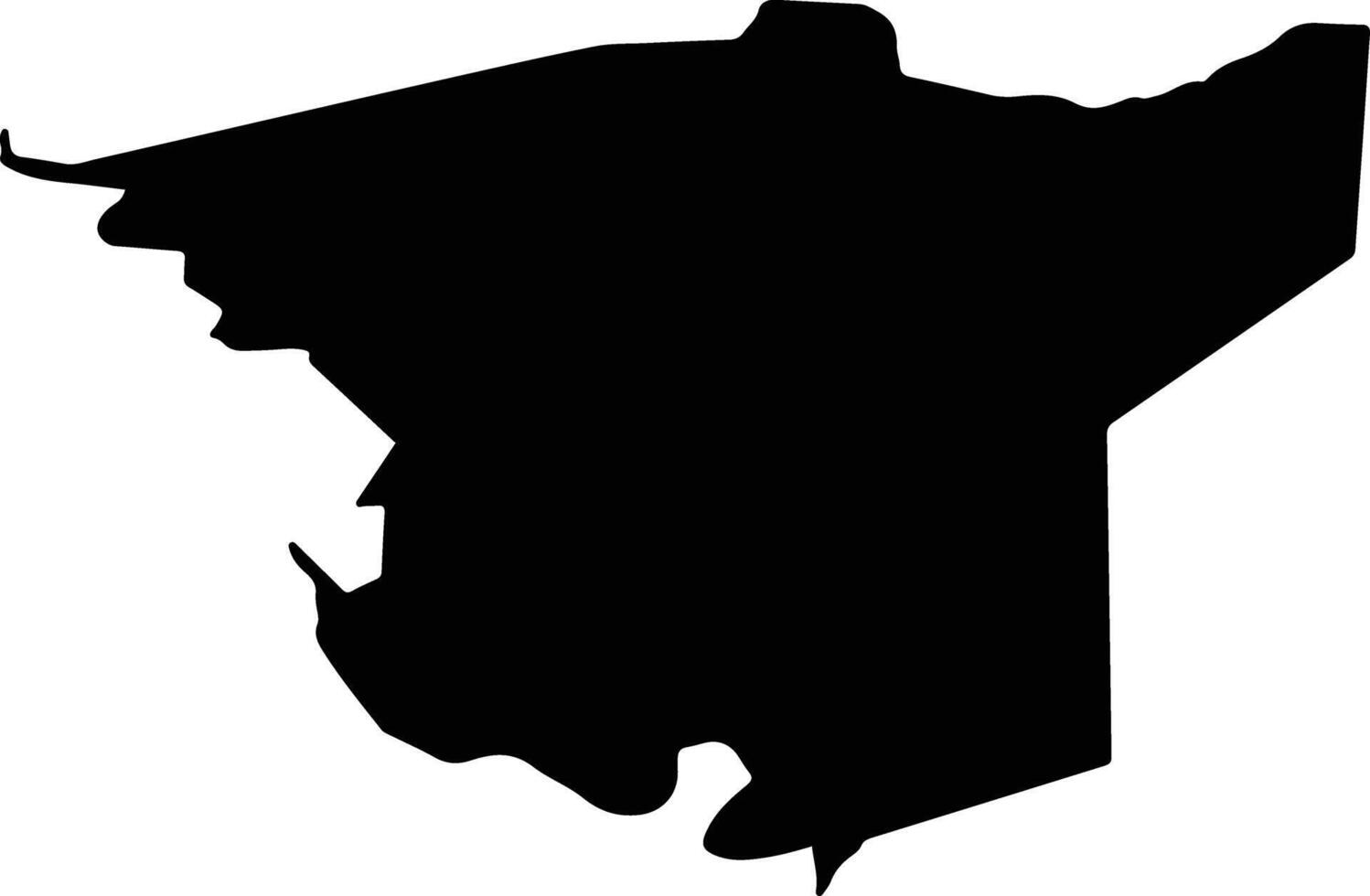 Sadarak District Azerbaijan silhouette map vector