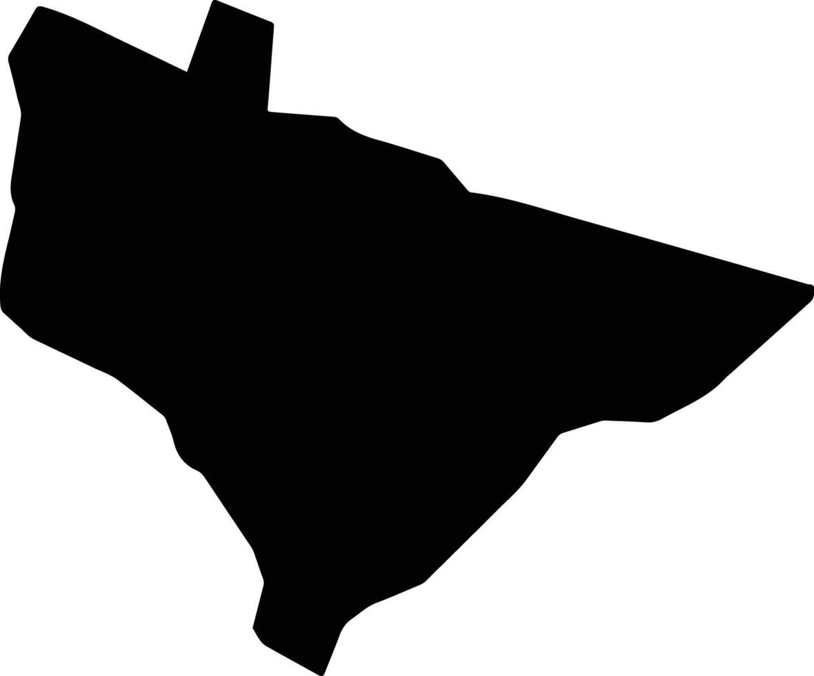 Saint Anne Sandy Point Saint Kitts and Nevi silhouette map vector