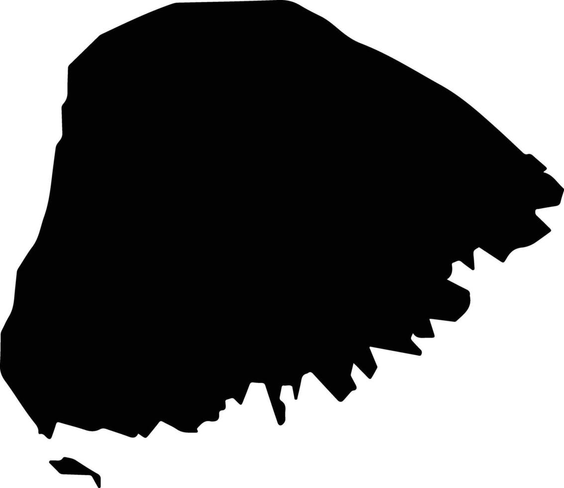 Saint David Grenada silhouette map vector