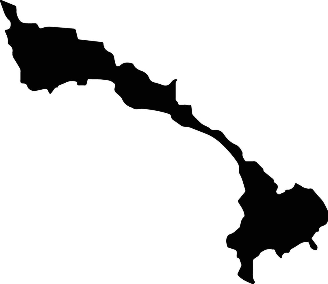 Saint George Basseterre Saint Kitts and Nevi silhouette map vector