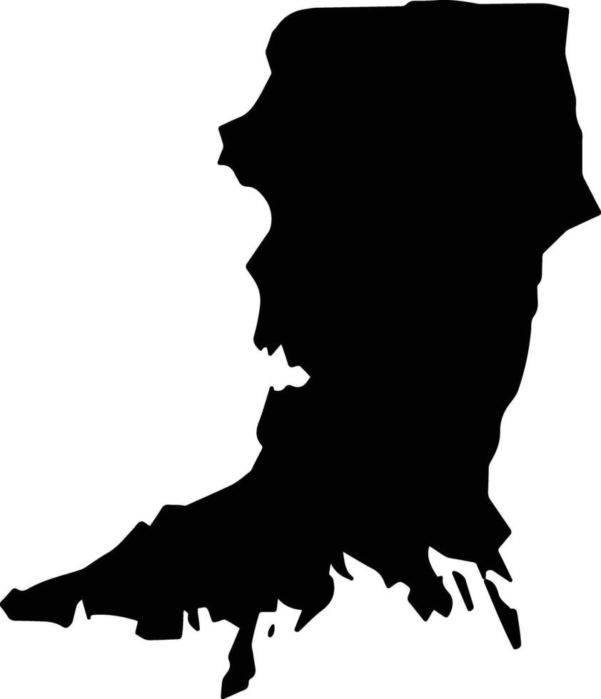 Saint George Grenada silhouette map vector