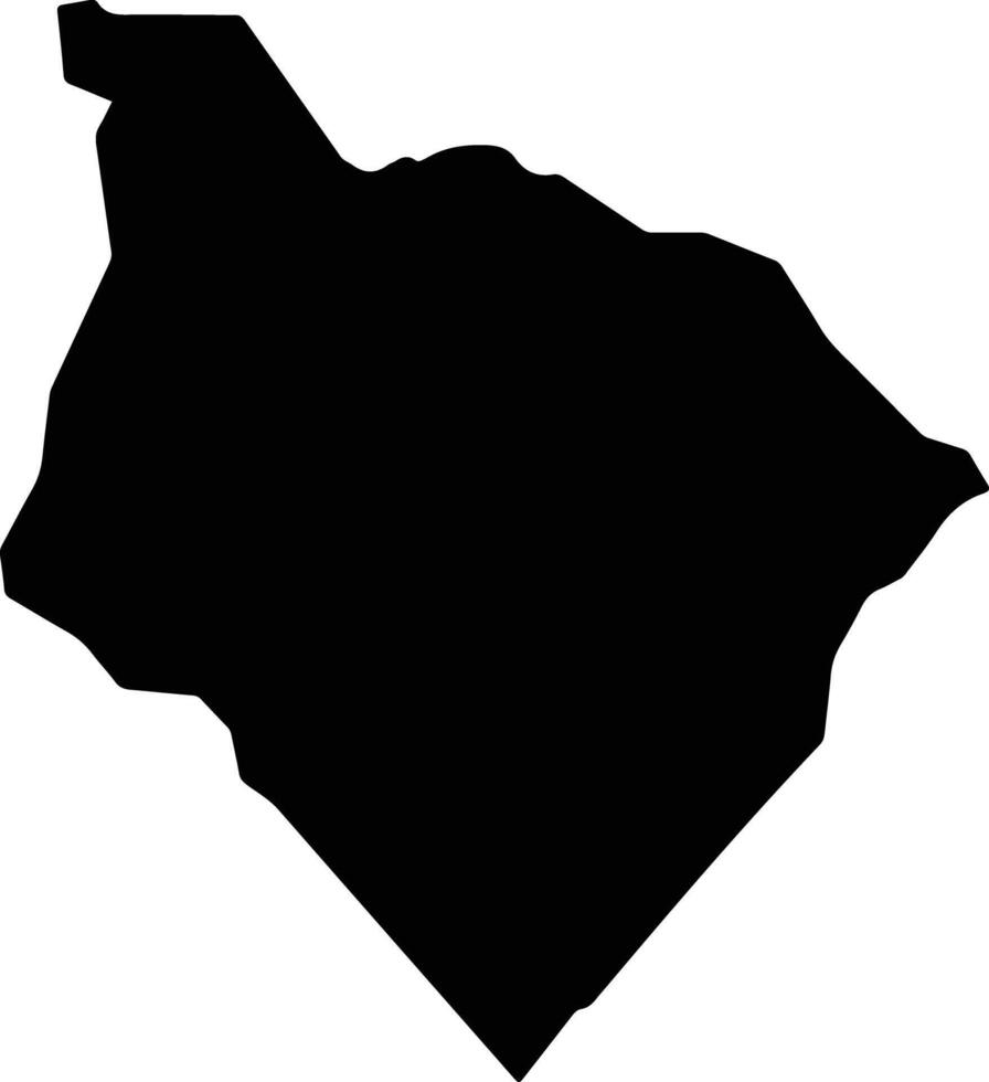 Saint John Capisterre Saint Kitts and Nevi silhouette map vector