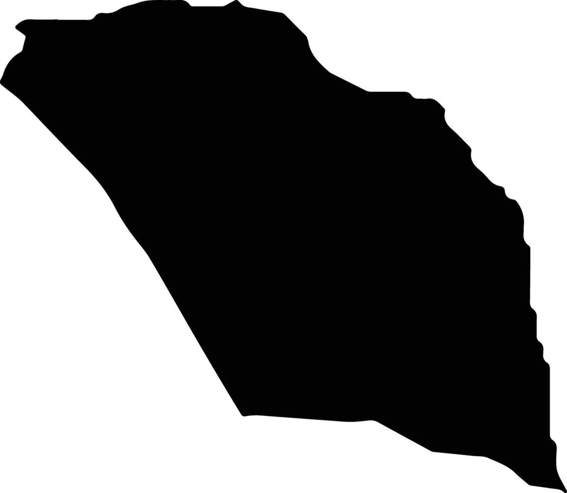 Saint James Windward Saint Kitts and Nevi silhouette map vector