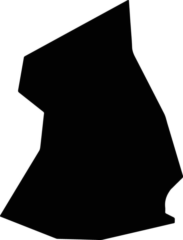 Saint Mark Dominica silhouette map vector