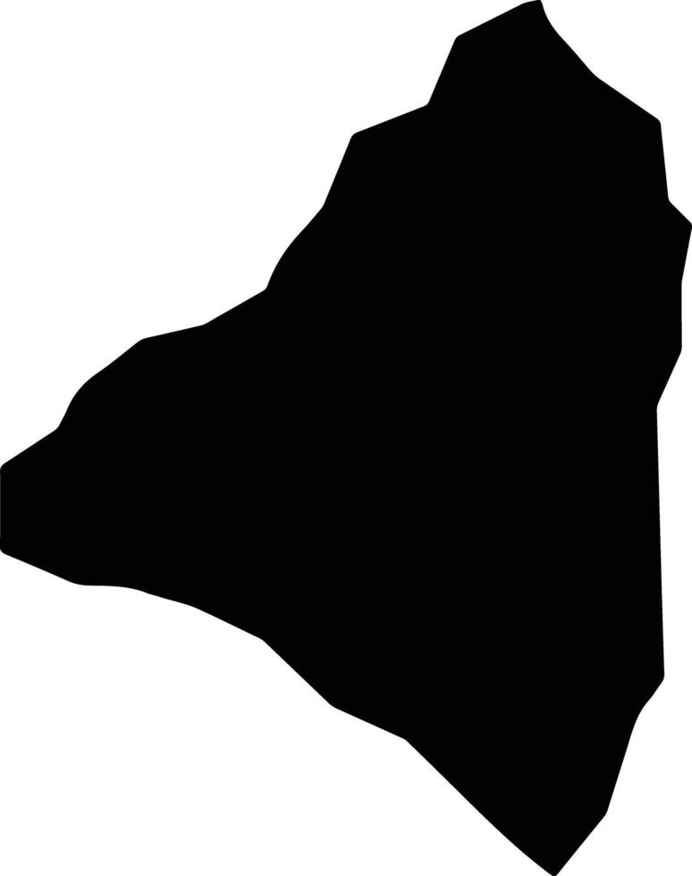 Saint Mark Grenada silhouette map vector