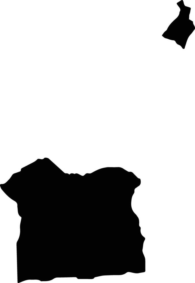 Saint Patrick Grenada silhouette map vector