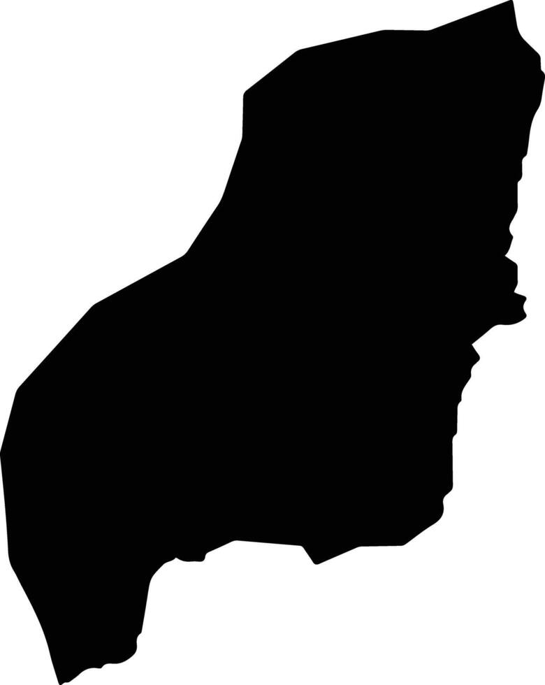 Saint Patrick Dominica silhouette map vector