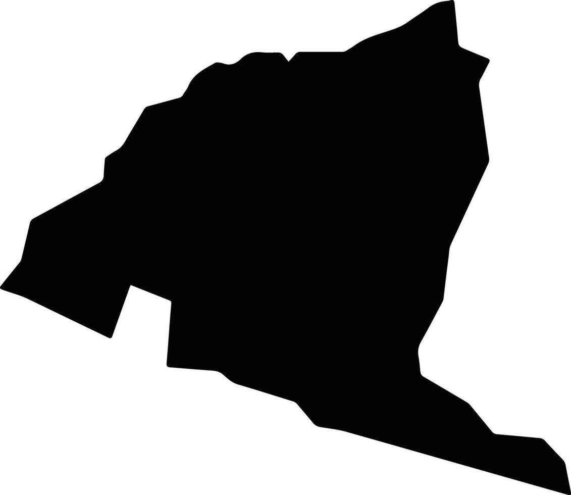 Saint Paul Capisterre Saint Kitts and Nevi silhouette map vector
