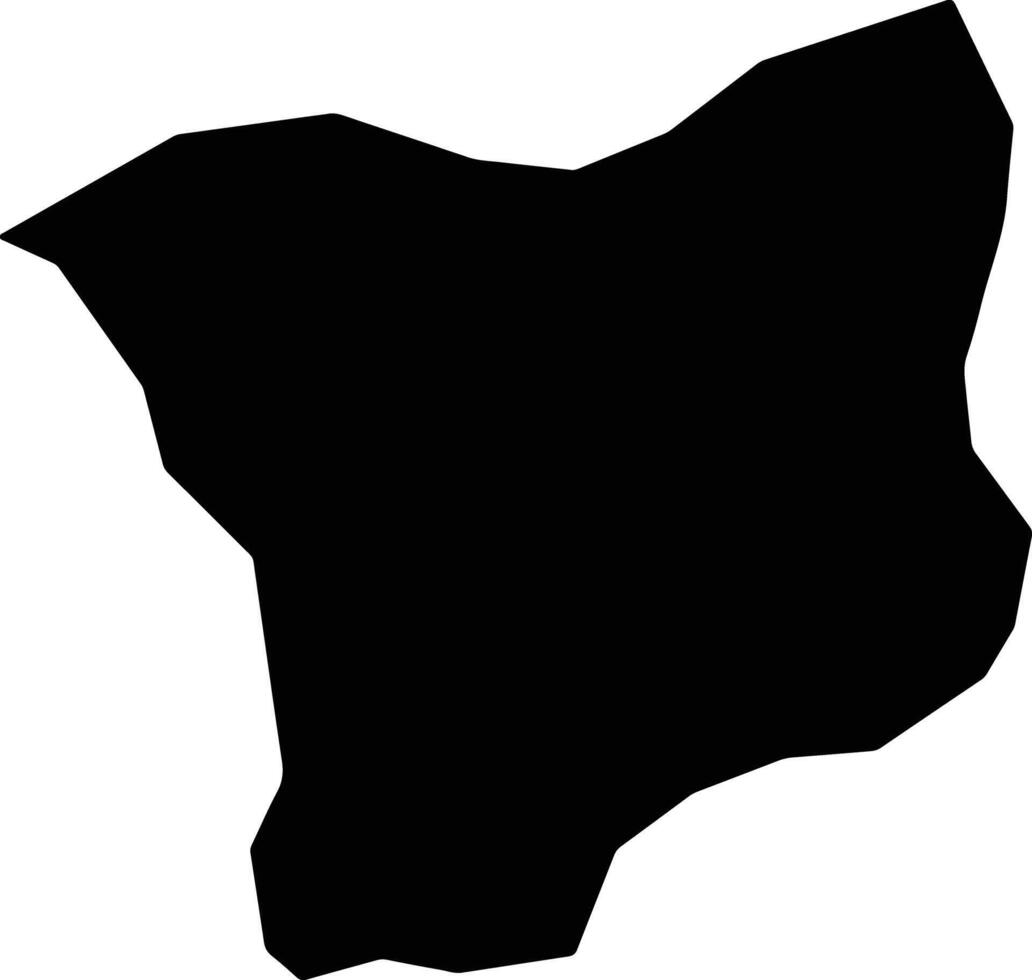 Saint Paul Dominica silhouette map vector