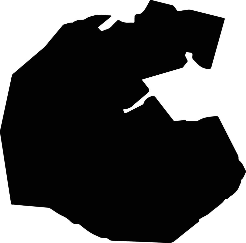 Saint Philip Antigua and Barbuda silhouette map vector