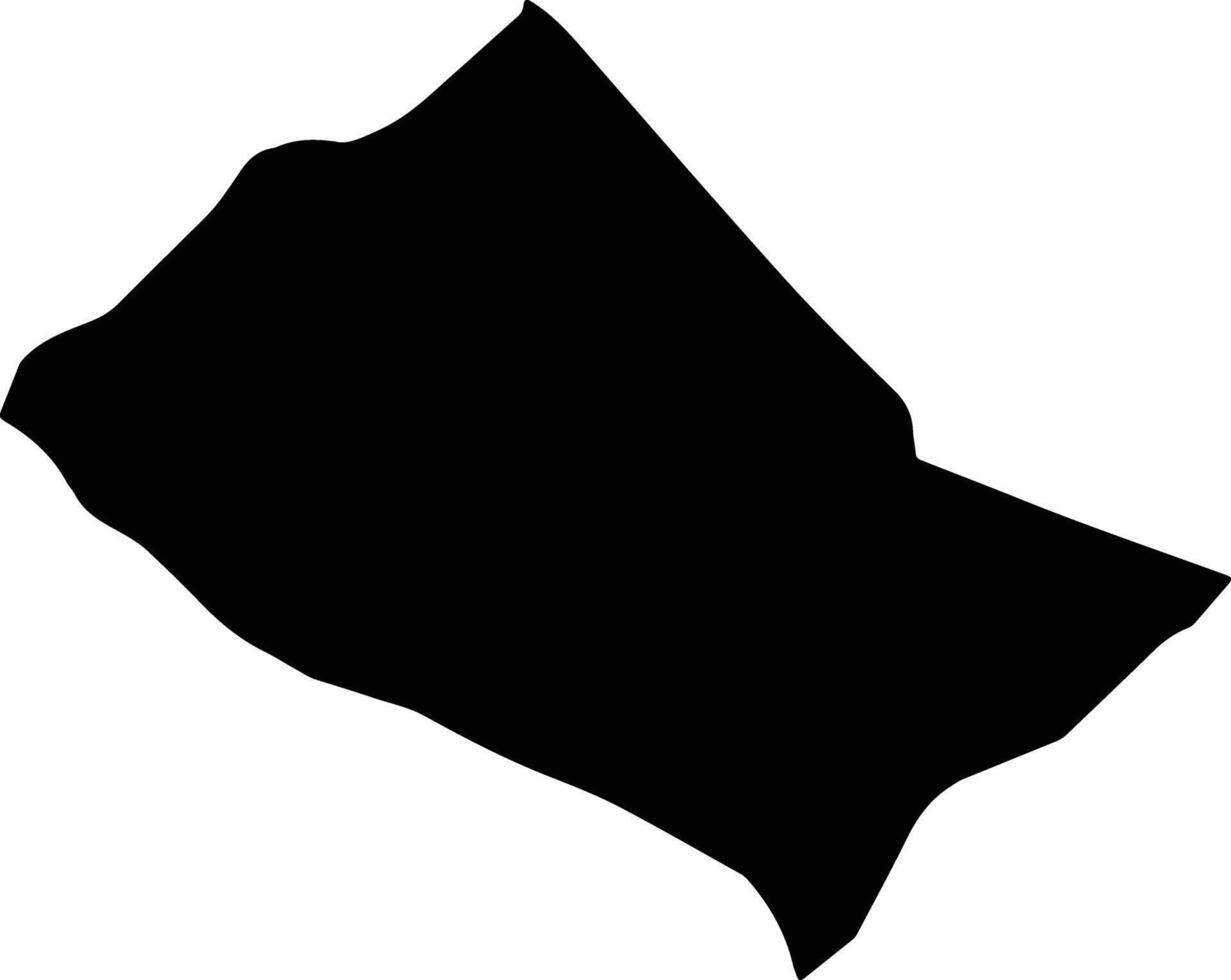 Saint Thomas Middle Island Saint Kitts and Nevi silhouette map vector