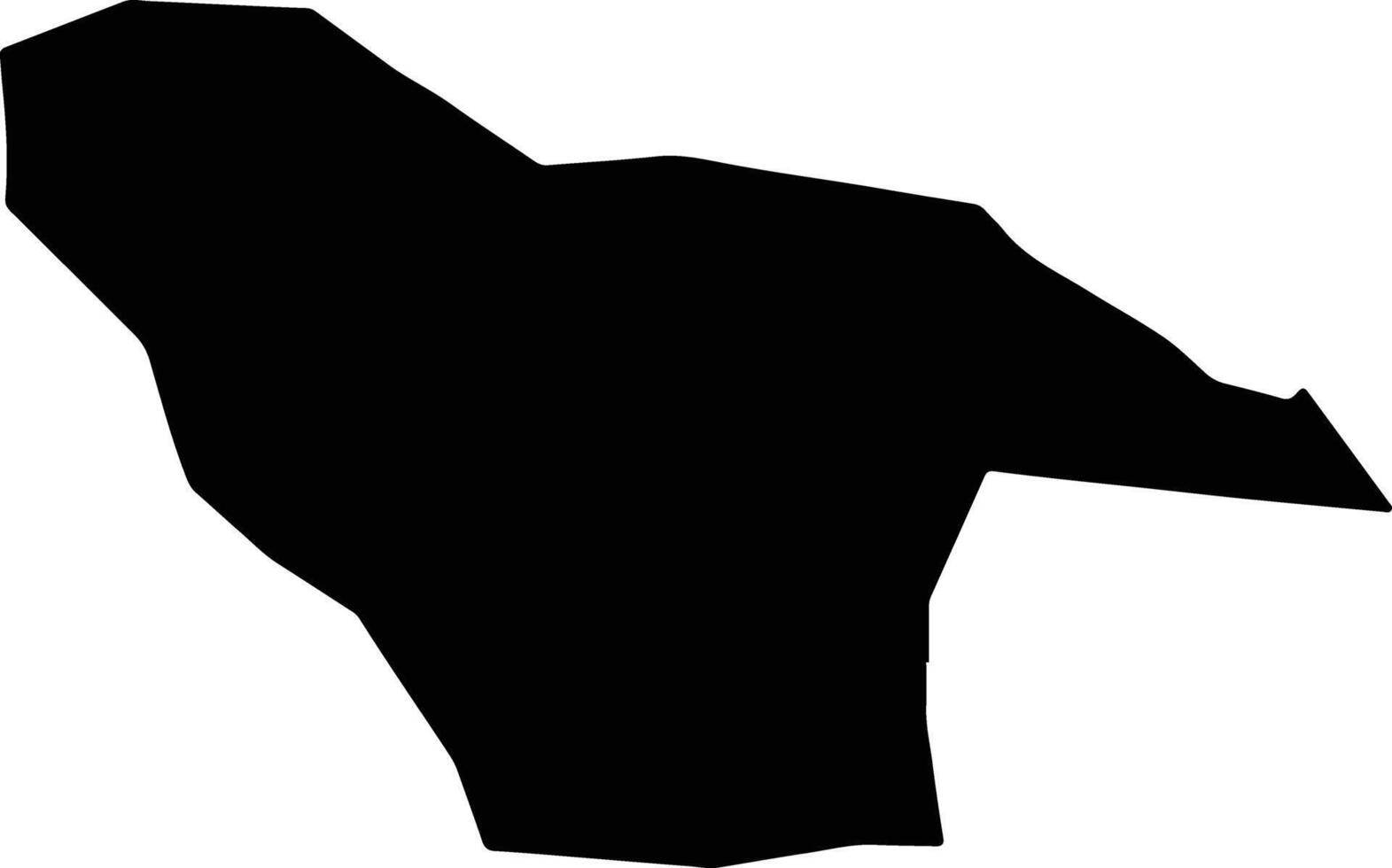 Saintsagaan Mongolia silhouette map vector