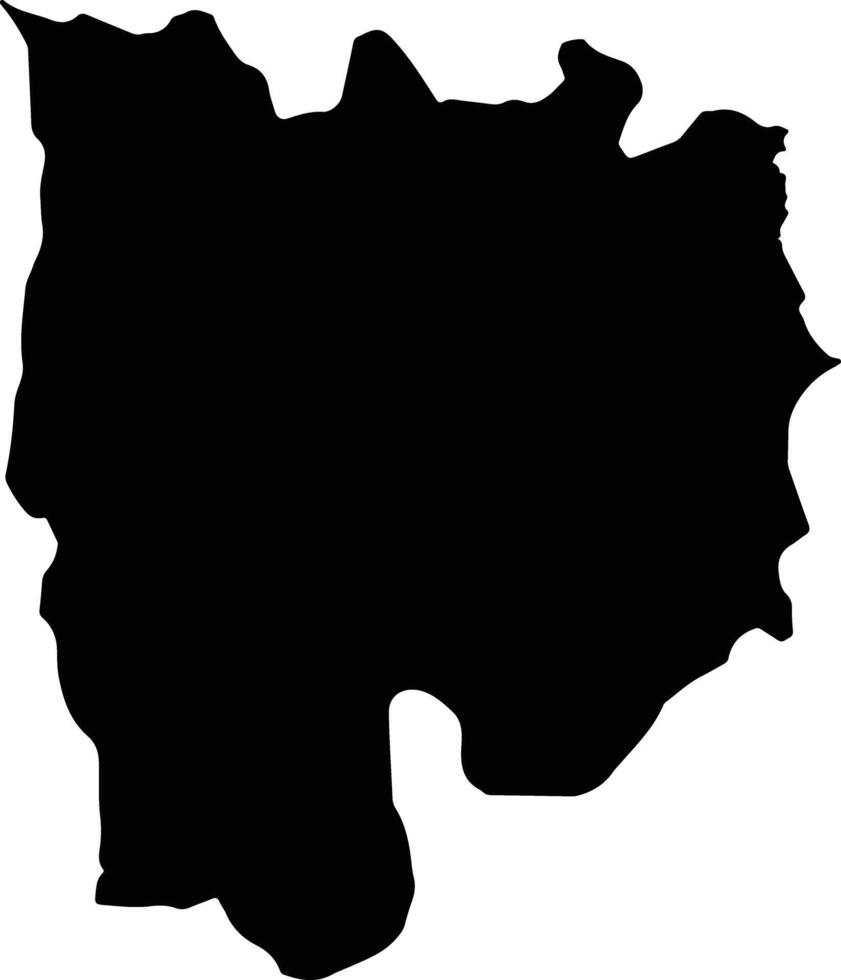 Saitual India silhouette map vector