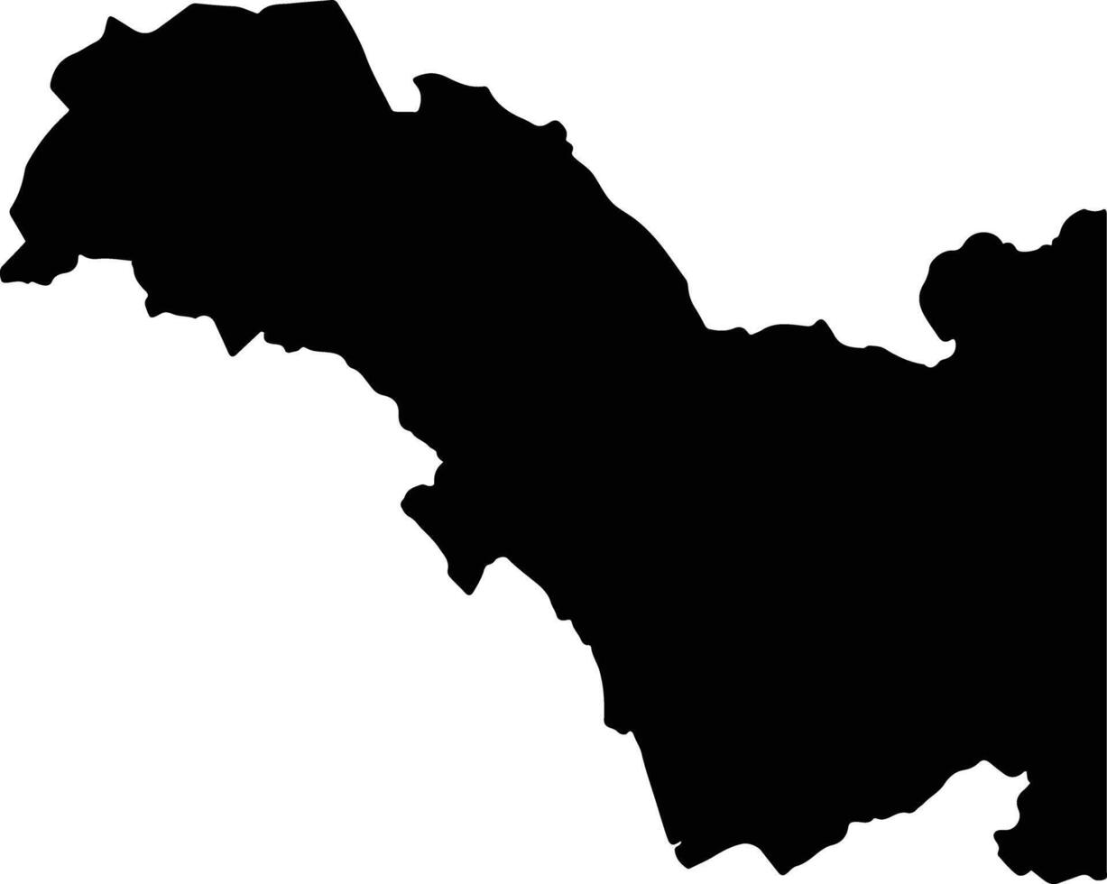 Sakania Democratic Republic silhouette map vector