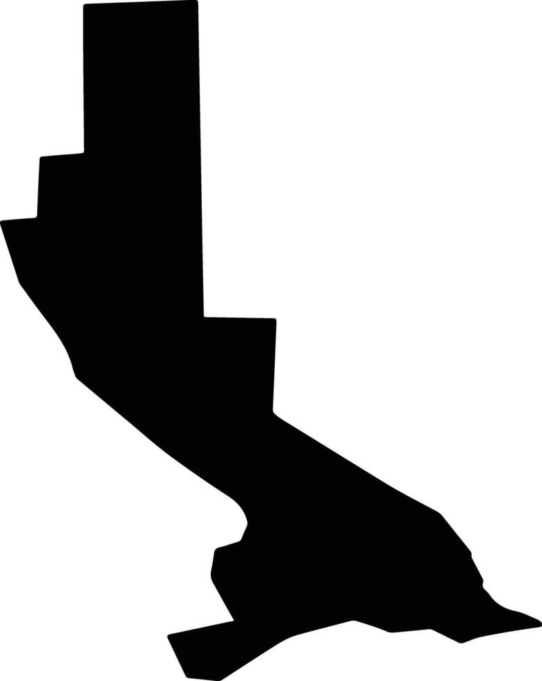 Sakarcage Turkmenistan silhouette map vector