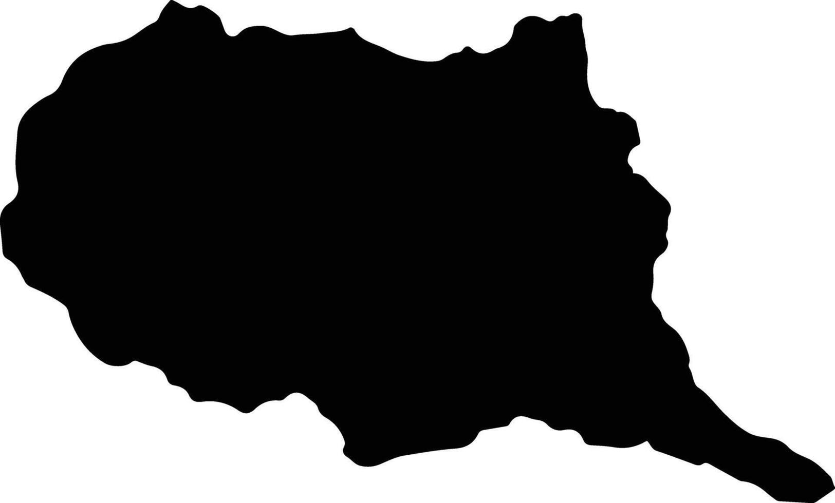 Sakteng Bhutan silhouette map vector