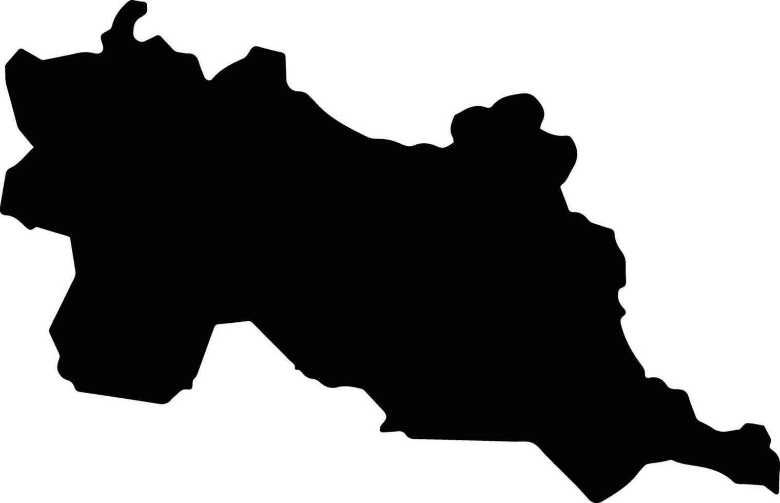 Salemata Senegal silhouette map vector