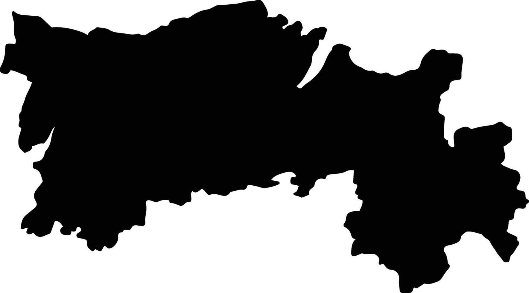 Salem India silhouette map vector